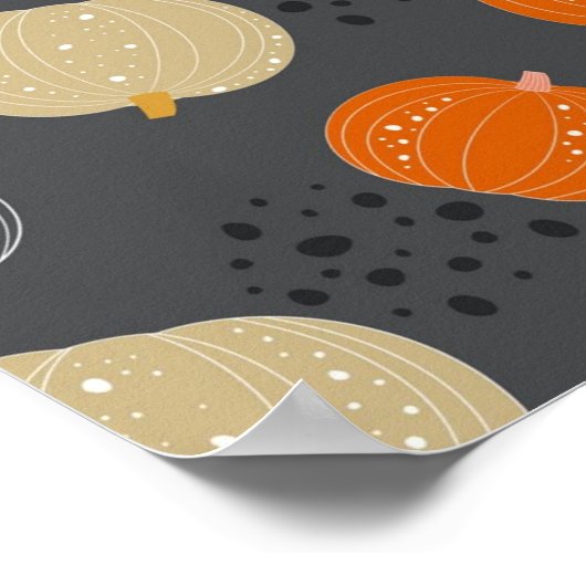 Kürbismuster Poster (Ecke)