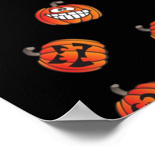 Kürbismuster Poster (Ecke)