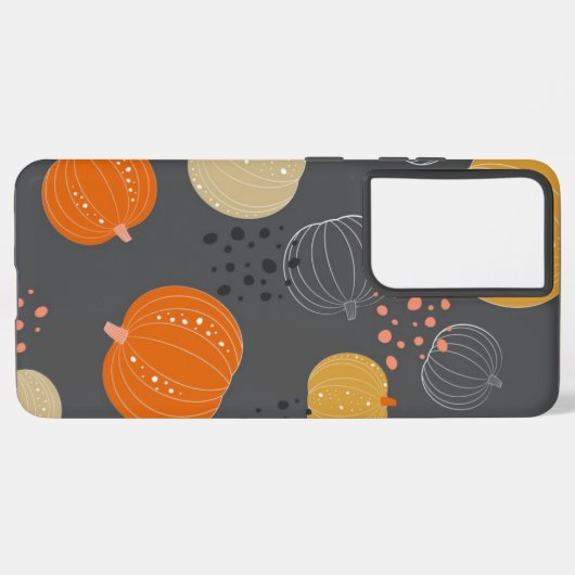 Kürbismuster Samsung Galaxy Hülle (Linke Seite)