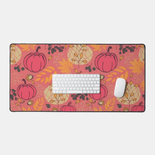 Kürbismuster Schreibtischunterlage (Tastatur & Maus)