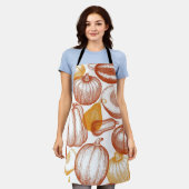 Kürbismuster Schürze (Getragen)