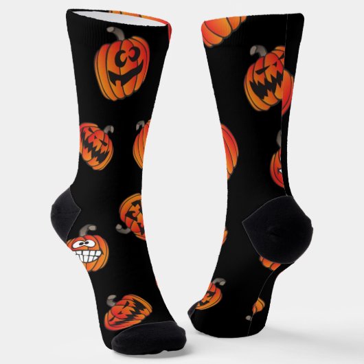 Kürbismuster Socken (Gewinkelt)