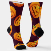 Kürbismuster Socken (Gewinkelt)