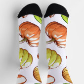 Kürbismuster Socken (Oben)