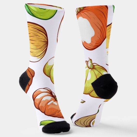 Kürbismuster Socken (Gewinkelt)