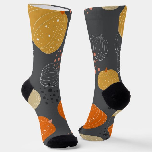 Kürbismuster Socken (Gewinkelt)