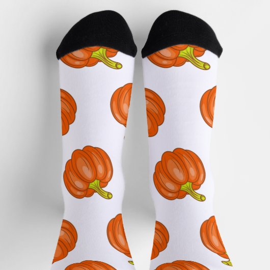 Kürbismuster Socken (Oben)