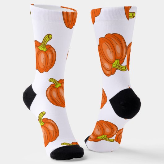 Kürbismuster Socken (Gewinkelt)