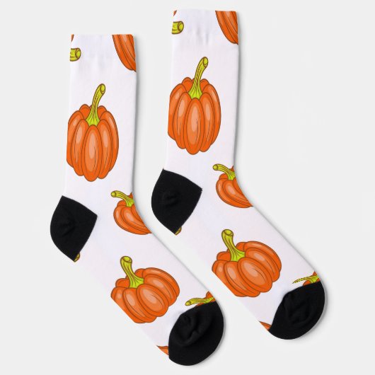 Kürbismuster Socken (Rechts)