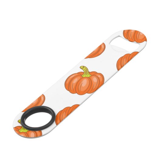 Kürbismuster Speed Flaschenöffner (Vorderseite Schrägansicht)