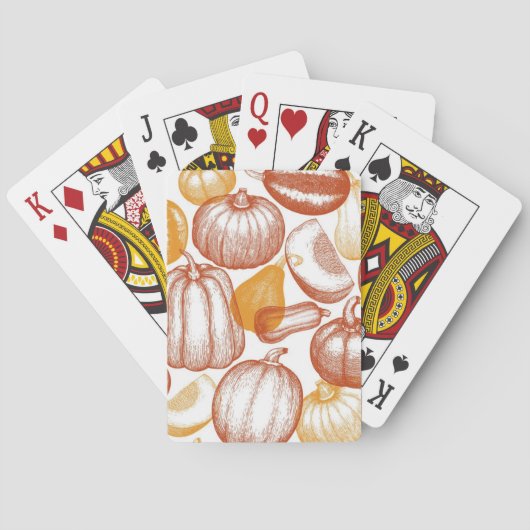 Kürbismuster Spielkarten (Rückseite)