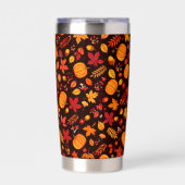 Kürbismuster Thermobecher (Vorderseite)