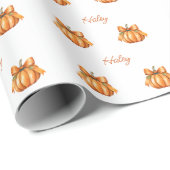 Kürbismuster Wrapping Paper, Fall Baby Dusche Geschenkpapier (Rolleneckpunkt)