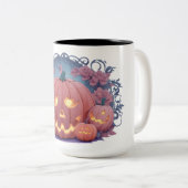 Kürbismuster Zweifarbige Tasse (VorderseiteRechts)