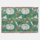 Kürbismusterkarotten und Pilze Decke (Vorderseite)