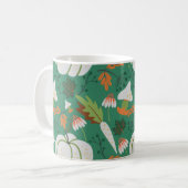 Kürbismusterkarotten und Pilze Kaffeetasse (Vorderseite Links)