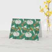 Kürbismusterkarotten und Pilze Karte (Gelbe Blume)