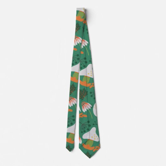 Kürbismusterkarotten und Pilze Krawatte (Rückseite)