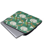 Kürbismusterkarotten und Pilze Laptopschutzhülle (Vorne Knopf)