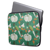 Kürbismusterkarotten und Pilze Laptopschutzhülle (Vorderseite Links)