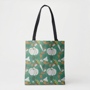 Kürbismusterkarotten und Pilze Tasche
