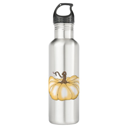 Kürbisorange Edelstahlflasche (Vorderseite)