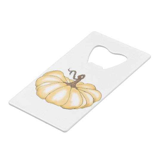 Kürbisorange Geldbeutel Flaschenöffner (Vorderseite Schrägansicht)