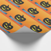 Kürbisorange Geschenkpapier (Ecke)
