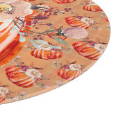 Kürbisorange Herbst karierter Karo Schneidebrett (Ecke)