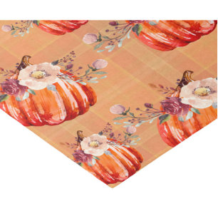 Kürbisorange Herbst karierter Karo Seidenpapier
