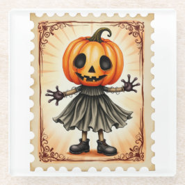 Kürbisparade: Der Erntetrickster Glasuntersetzer