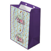 Kürbispastel aquamarin mittlere geschenktüte (Rückseite Schrägansicht)