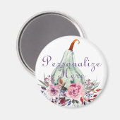 Kürbispastel eleganter Herbst aquamarin Magnet (Vorderseite/Rückseite)