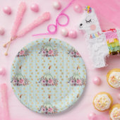 Kürbispastel eleganter Herbst aquamarin Pappteller (Party)