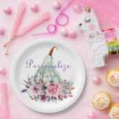 Kürbispastel eleganter Herbst aquamarin Pappteller (Party)