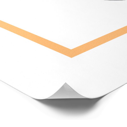 Kürbispastellblauer Meilenstein Poster (Ecke)