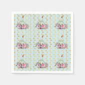 Kürbispastellfarben eleganter Fall aquamarines Ros Serviette (Vorderseite)