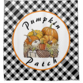 Kürbispatch Duschvorhang (Vorderseite)