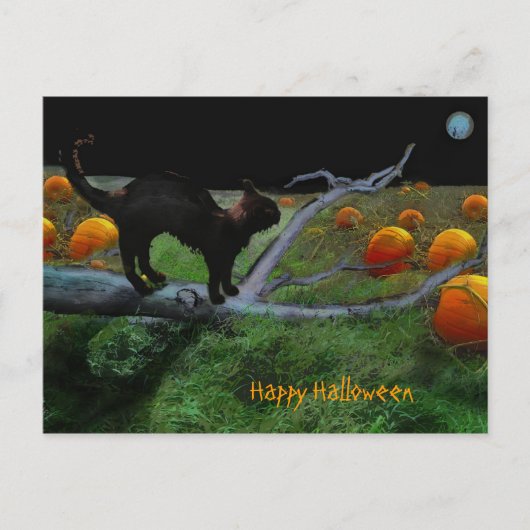 Kürbispatch, glückliches Halloween Postkarte (Vorderseite)