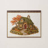 Kürbispfad Herbst Cottage Puzzle (Horizontal)