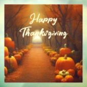 Kürbispfad Schöne Herbstlandschaft individuell Fensteraufkleber (Blatt 3)