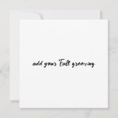 Kürbispfad Schöne Herbstlandschaft individuell Karte (Rückseite)