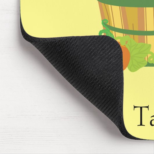 Kürbispflach Gelb und Orange Mousepad (Ecke)