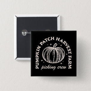 Kürbispflaster Ernte Farm Pflücken Crew Button