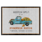 Kürbispflaster fallen| Retro-LKW personalisiert Schneidebrett (Vorderseite)