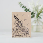 Kürbispflaster-Hexenkarte Postkarte (Stehend Vorderseite)
