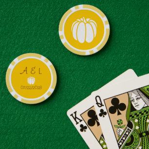 Kürbispflaster in Gelb Pokerchips