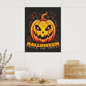 Kürbisplakat zum Halloween-Jack-O-Lantern Poster (Küche)