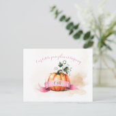 Kürbispostkarten für Mädchen zum Geburtstag Postkarte (Stehend Vorderseite)