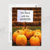 Kürbisprotest - Stehende Arbeit Postkarte (Vorne/Hinten)